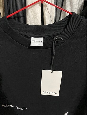 xs Beden siyah Renk Bershka oversize tişört