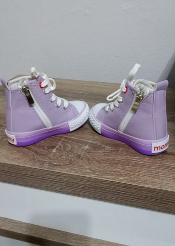 Kız Çocuk Lila Bağcıklı Sneakers - Görsel 4