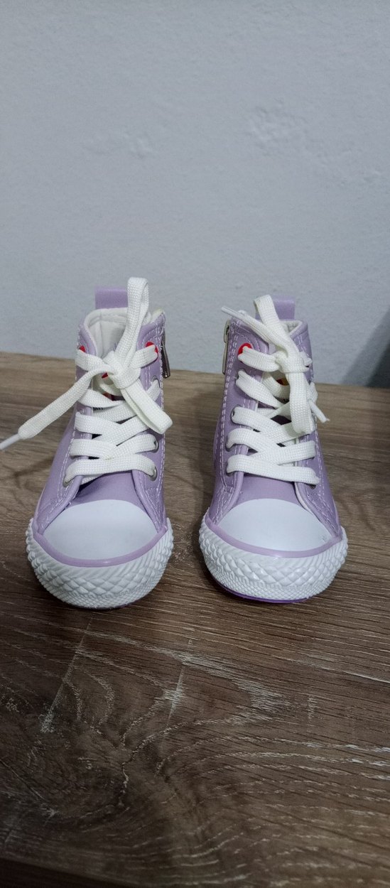 Kız Çocuk Lila Bağcıklı Sneakers - Görsel 2