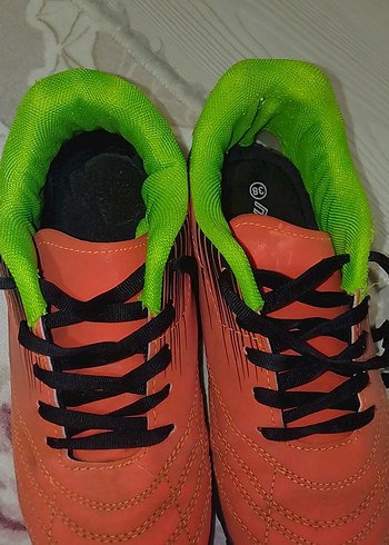 38 Beden Turuncu Erkek Futbol Ayakkabısı Velcro Detaylı