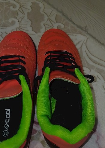 38 Beden turuncu Renk Turuncu Erkek Futbol Ayakkabısı Velcro Detaylı