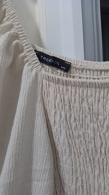 48 Beden Krem rengi elbise 4xl