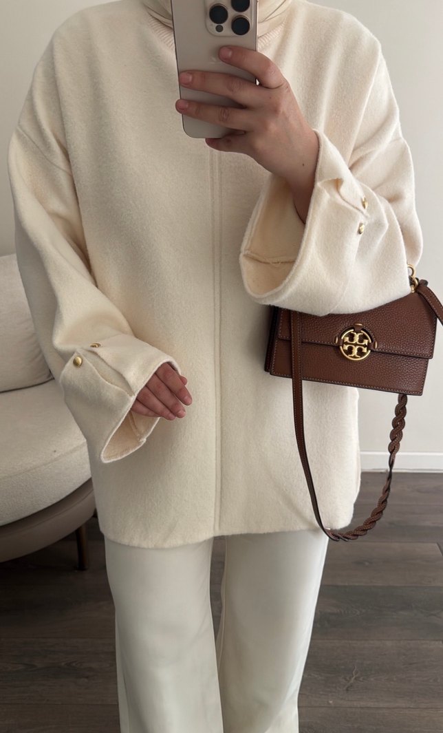 Düğmeli Bej Kadın Tunik - Görsel 2