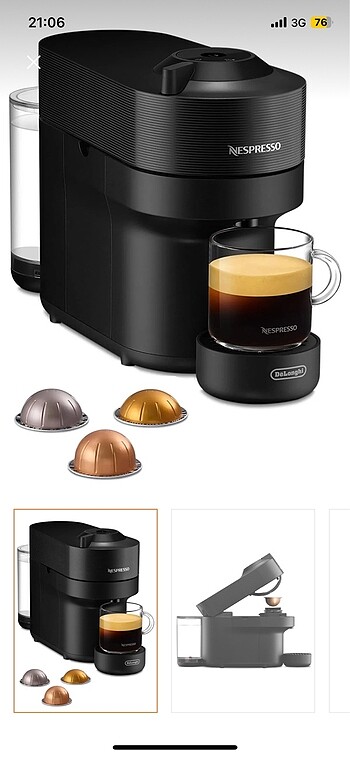 Nespresso kapaül kahve makinesi