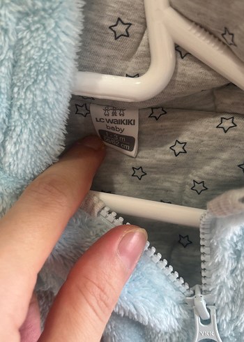 Gri Peluş Bebek Tulumu Kapüşonlu - Görsel 3