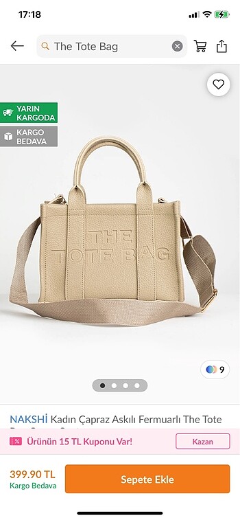The tote bag çanta