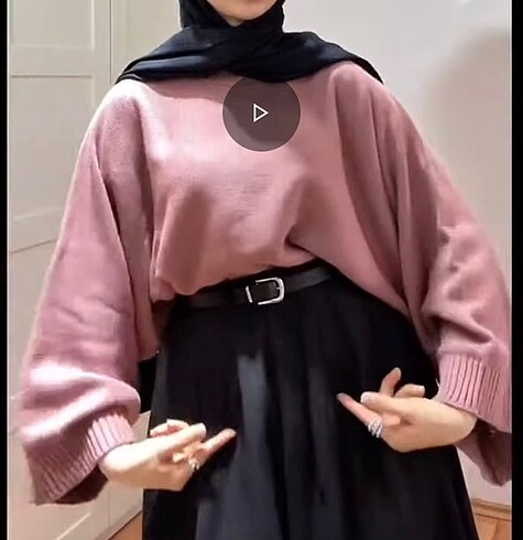 Trendyol & Milla Gül kurusu balon kol kazak