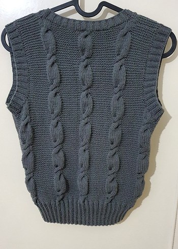 Gri Örgü Kadın Süveter - Görsel 3