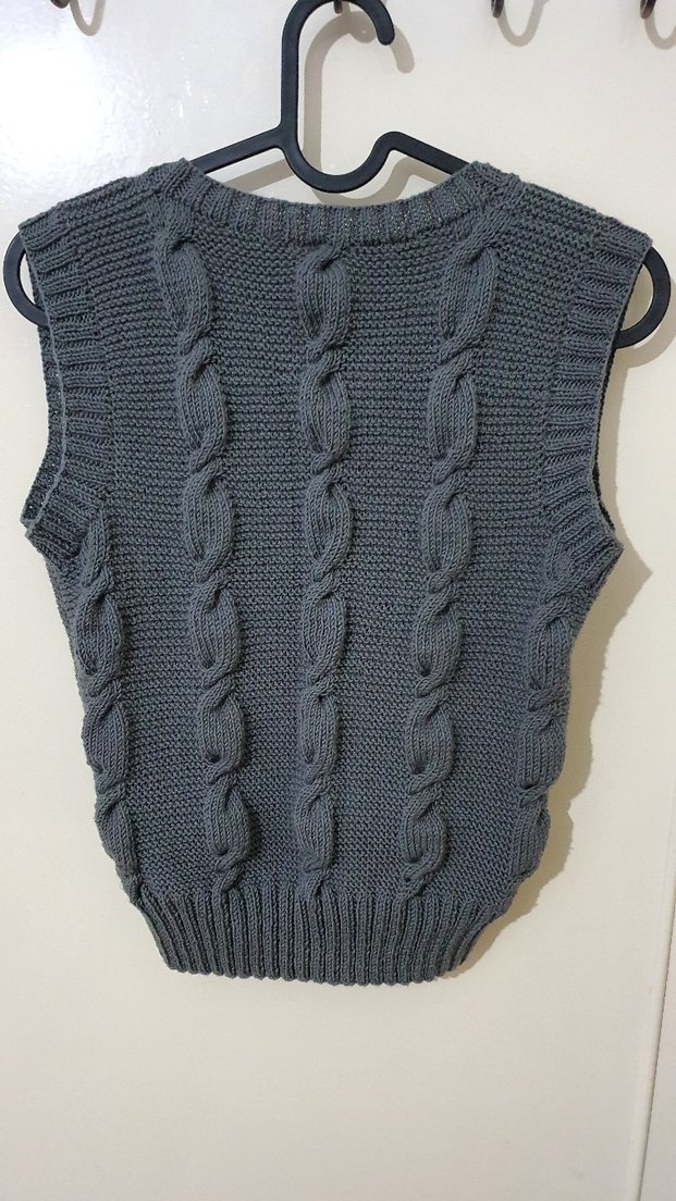 Gri Örgü Kadın Süveter - Görsel 3