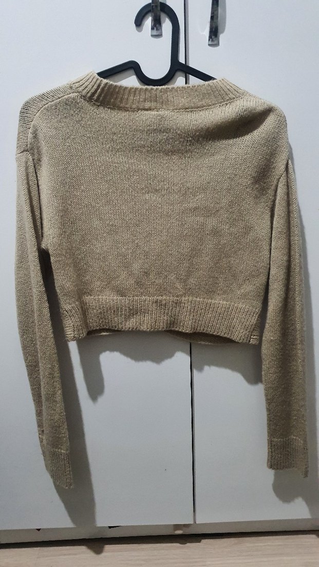 H&M Bej Kadın Örgü Kazak - Görsel 3