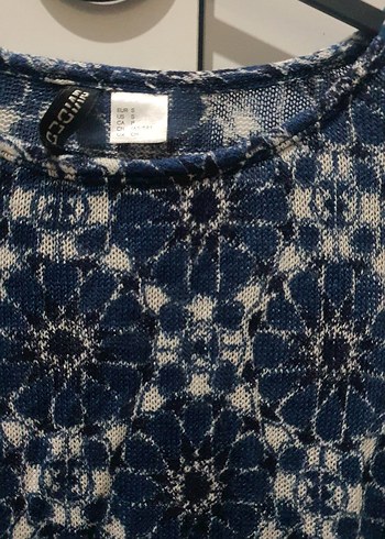 H&M Mavi Dantel Detaylı Kazak - Görsel 2