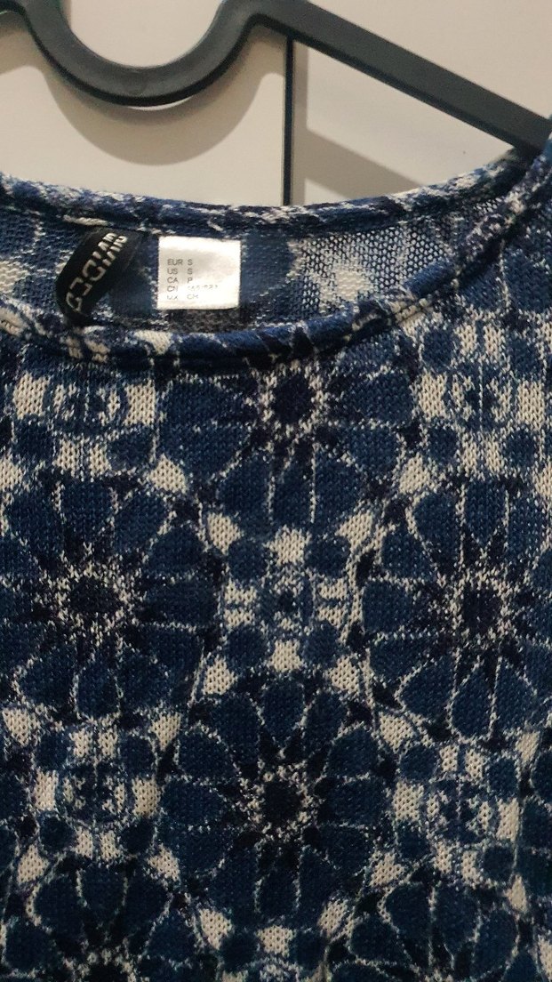 H&M Mavi Dantel Detaylı Kazak - Görsel 2