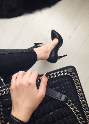 36 Beden siyah Renk Stiletto siyah topuklu