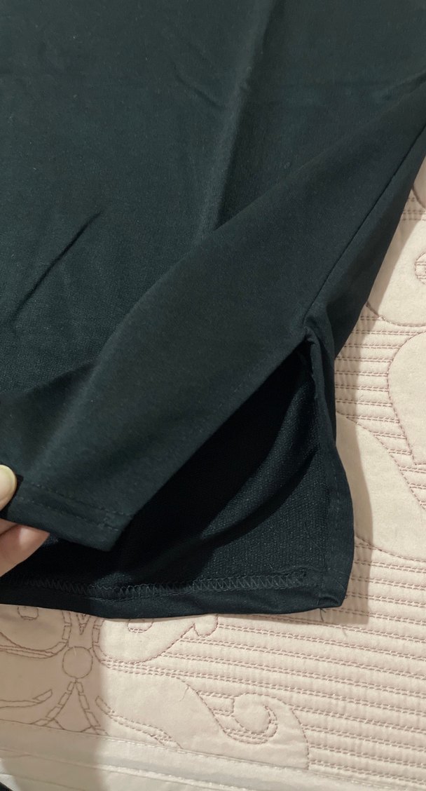 Siyah Rahat Kesim Kısa Kollu Pijama Takımı - Görsel 4