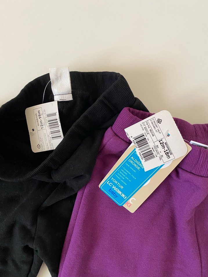 Kız Çocuk Mor ve Siyah eşofman - Görsel 2