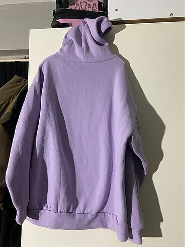 m Beden mor Renk Kapüsonlu Sweatshirt