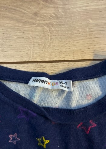 Uzun Kollu Çok Renkli Yıldız Desenli Kız Elbisesi - Görsel 2