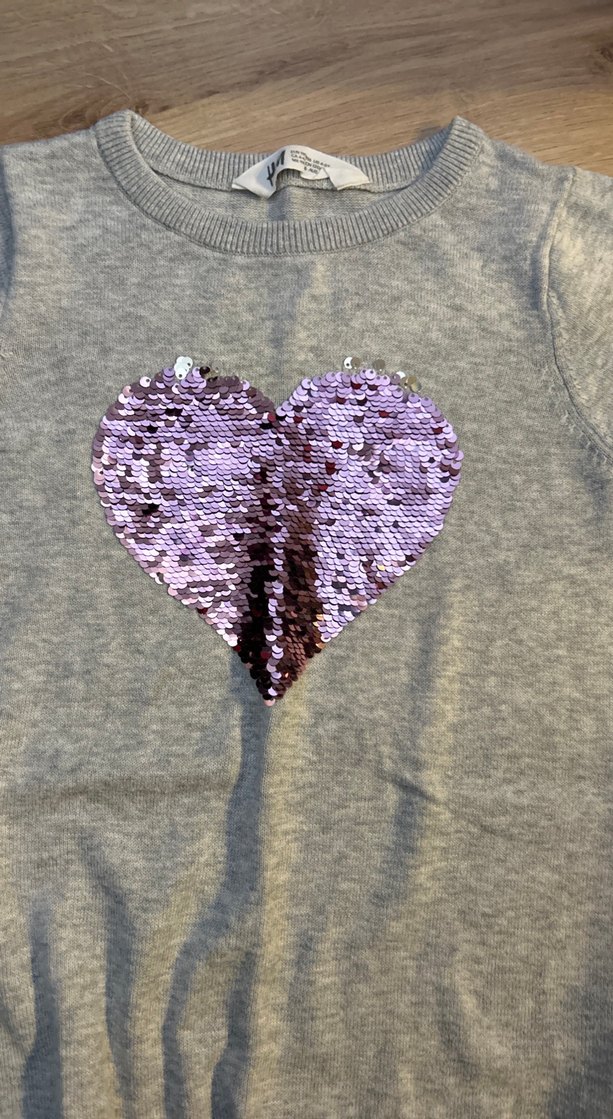 Kız Çocuk Gri Kısa Kollu Payetli Tunik - Görsel 3