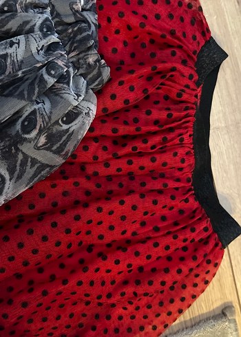 Kızlar için Renkli Desenli Fırfırlı Etek - Görsel 4