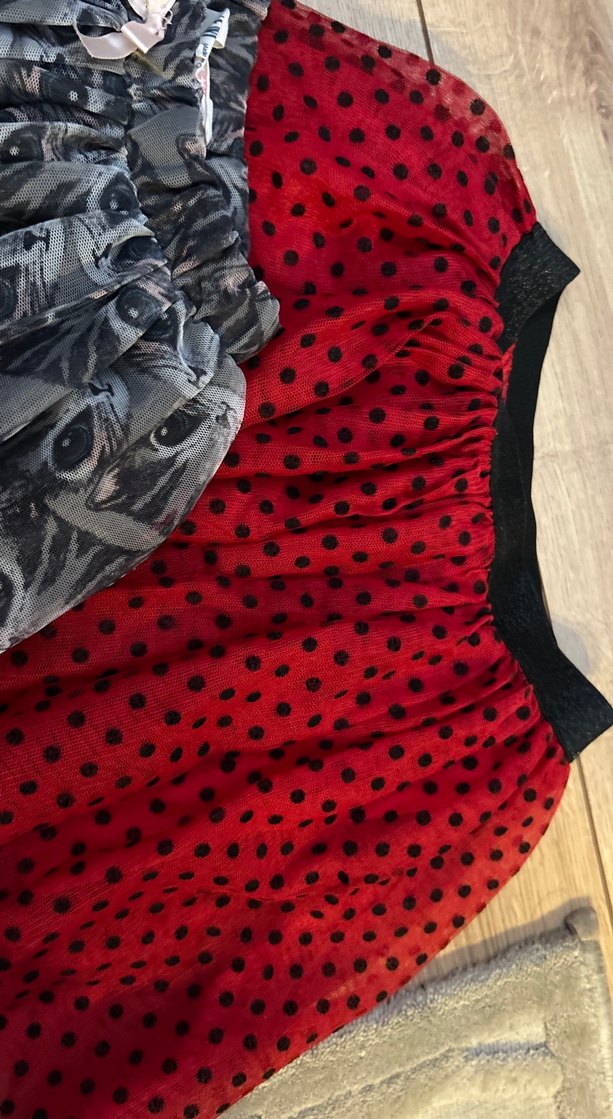 Kızlar için Renkli Desenli Fırfırlı Etek - Görsel 4