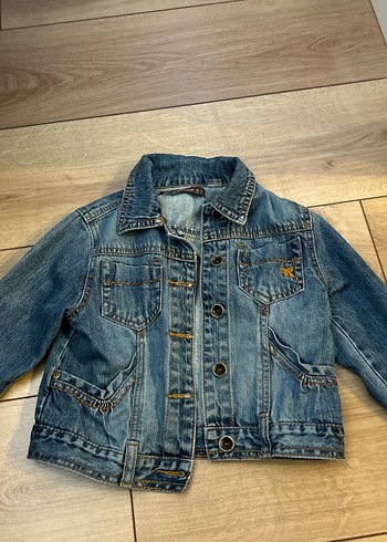 Kız Çocuk Lacivert Düğmeli Kot Ceket - Görsel 2