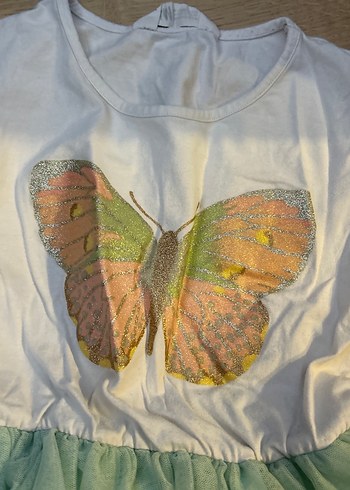 Kelebek desenli elbise - Görsel 3