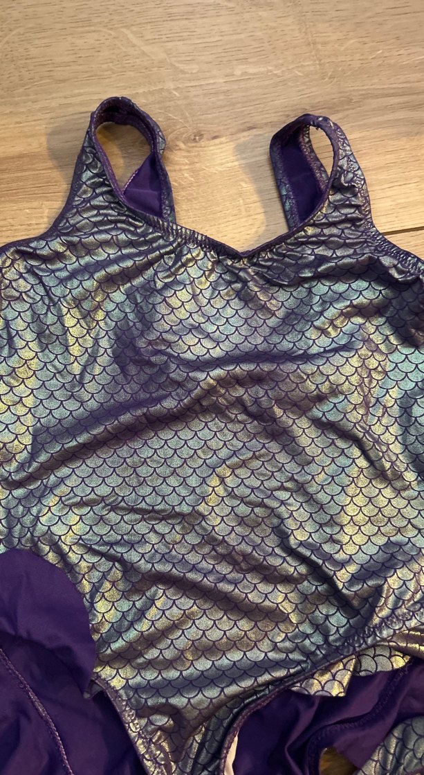 Parlak Mavi Kız Çocuk Mayo ve Ayakkabı Seti - Görsel 3