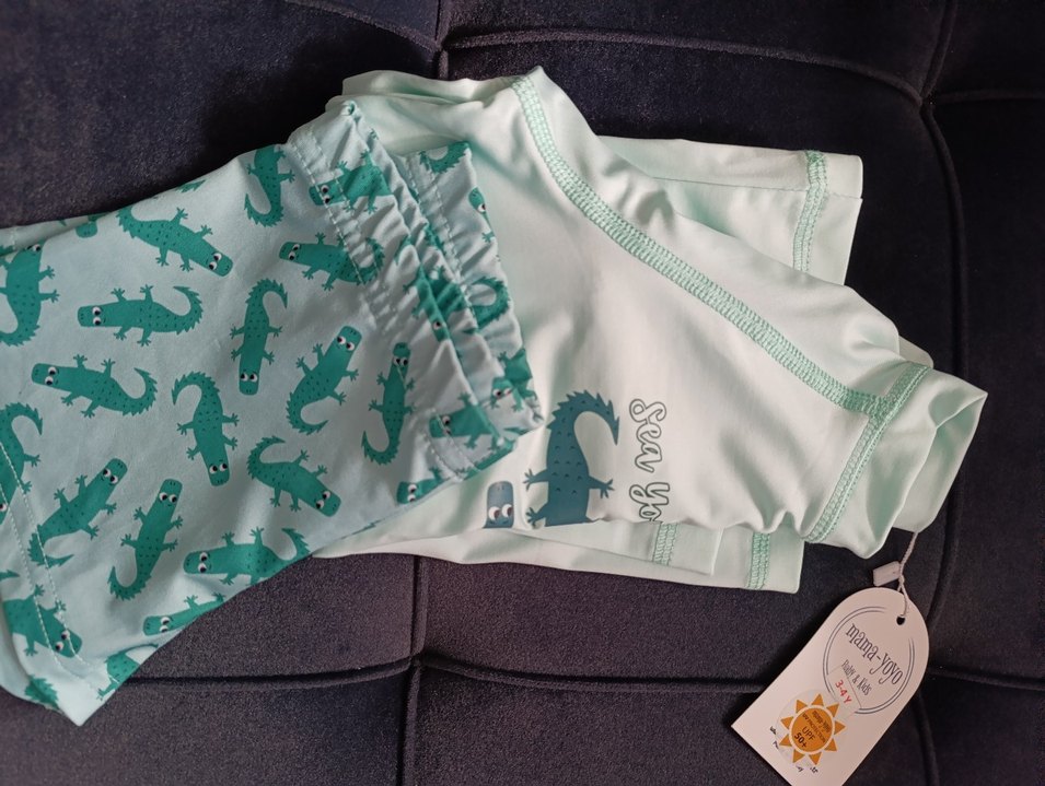 Mama yoyo uv korumalı Erkek Çocuk Uzun Kollu Mayo Takımı 3-4 yaş - Görsel 2