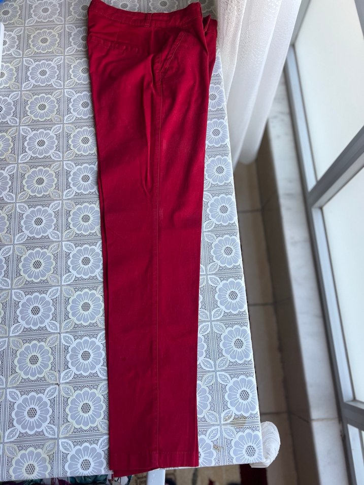 Kadın Kırmızı Pantolon - Görsel 3