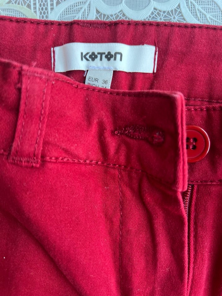 Kadın Kırmızı Pantolon - Görsel 4