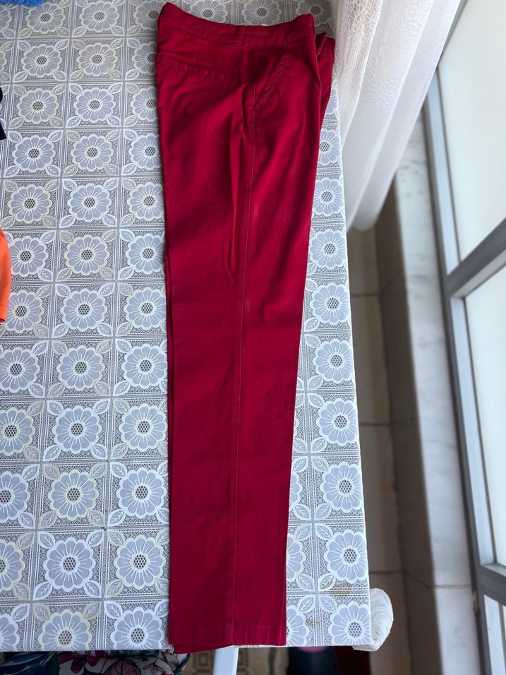 Kadın Kırmızı Pantolon - Görsel 2