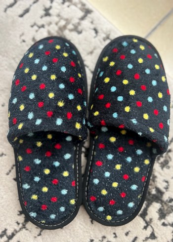 Renkli Puantiyeli Kadın Ev Terliği - Görsel 3