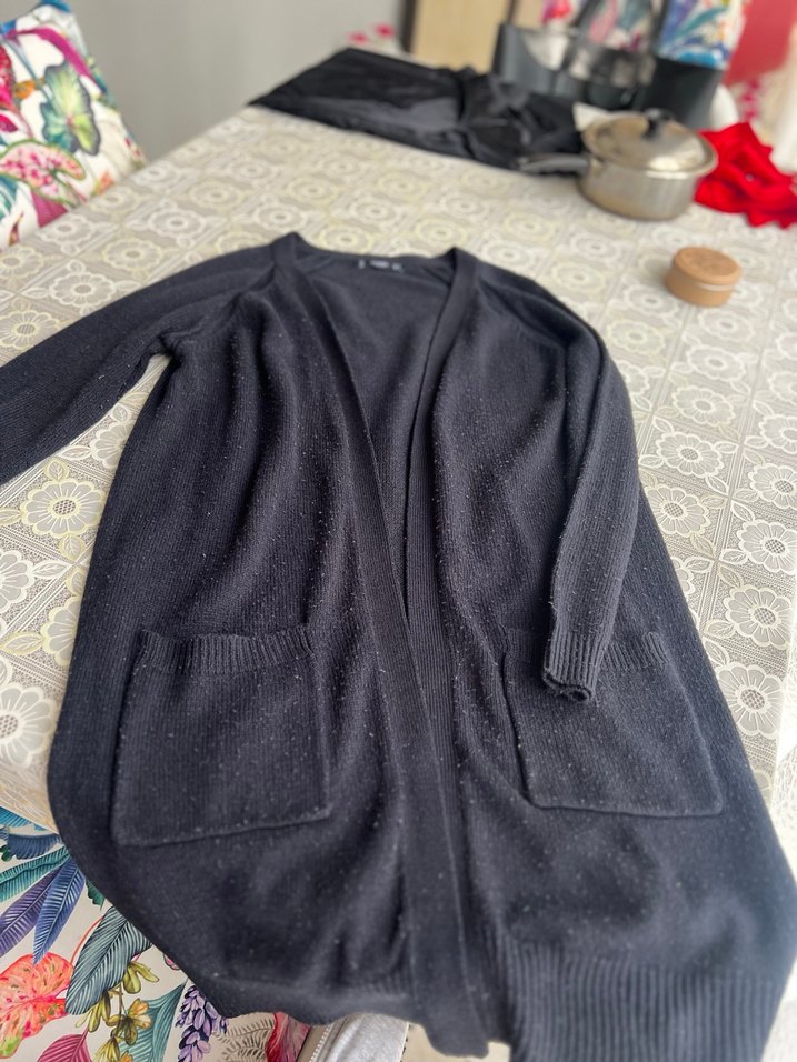 Kadın Uzun Triko Hırka - Görsel 2