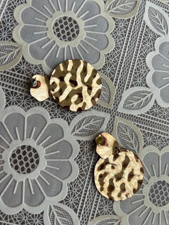 Altın Renk Mini Bohem Küpeler - Görsel 2