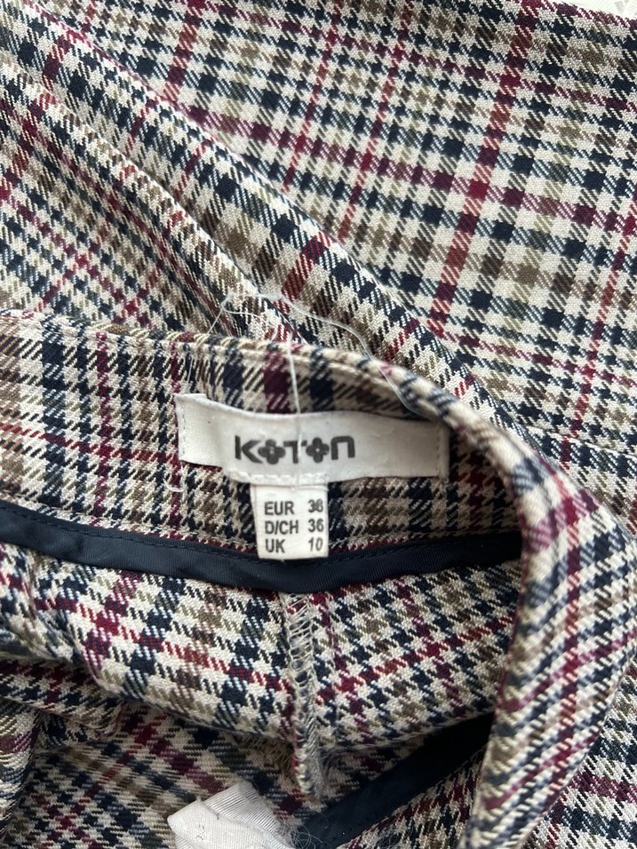 Ekose Kumaş Pantolon - Görsel 4