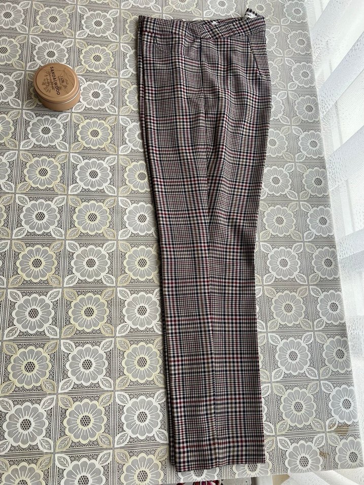 Ekose Kumaş Pantolon - Görsel 2