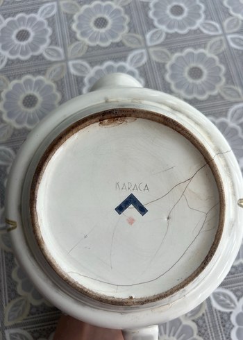 Karaca Çiçek Desenli Beyaz Porselen Demlik - Görsel 5