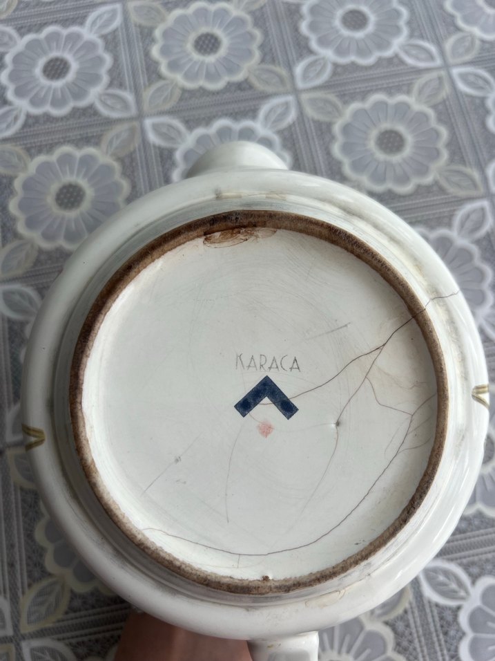 Karaca Çiçek Desenli Beyaz Porselen Demlik - Görsel 5