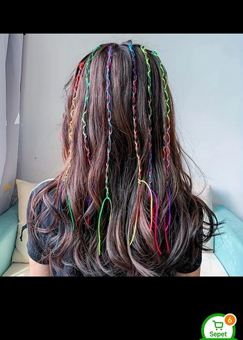 Renkli Elastik Kadın Saç Aksesuarı - Görsel 8