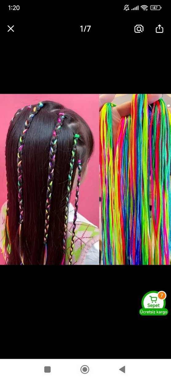 Renkli Elastik Kadın Saç Aksesuarı - Görsel 5