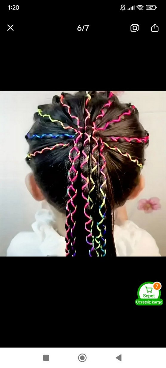 Renkli Elastik Kadın Saç Aksesuarı - Görsel 2