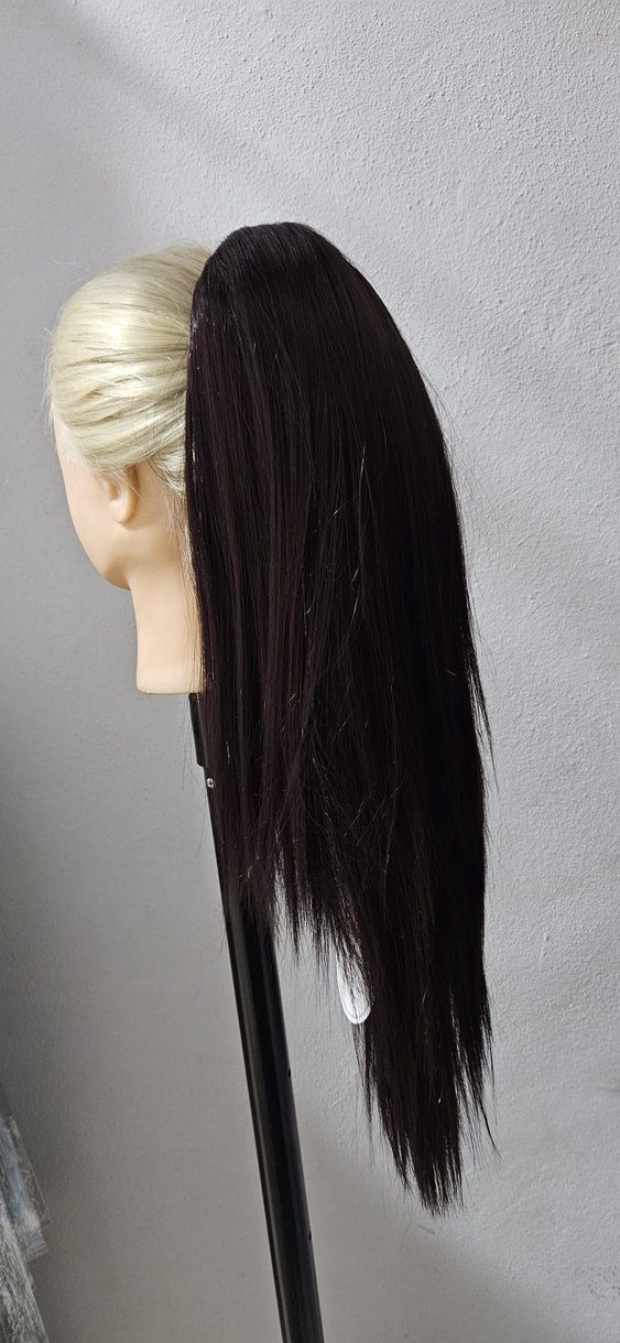 Fiber Kanekolon Düz Tokalı At Kuyruğu - Görsel 3