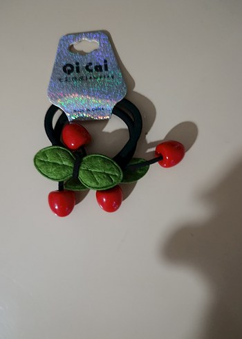 Renkli Kiraz Figürlü Lastikli Çocuk Saç Tokası - Görsel 4