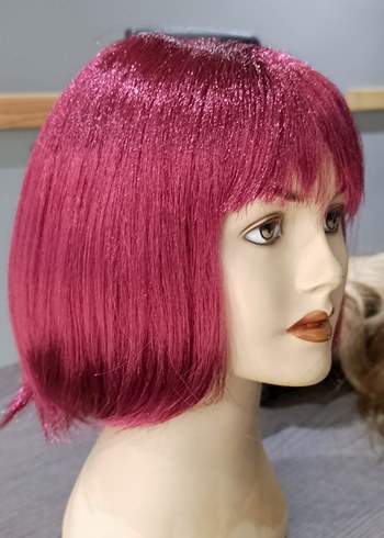 Kızıl Kırmızı Kahküllü Peruk  Isıya Dayanıklı Çok Satan Model - Görsel 3