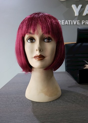 Kızıl Kırmızı Kahküllü Peruk  Isıya Dayanıklı Çok Satan Model - Görsel 6