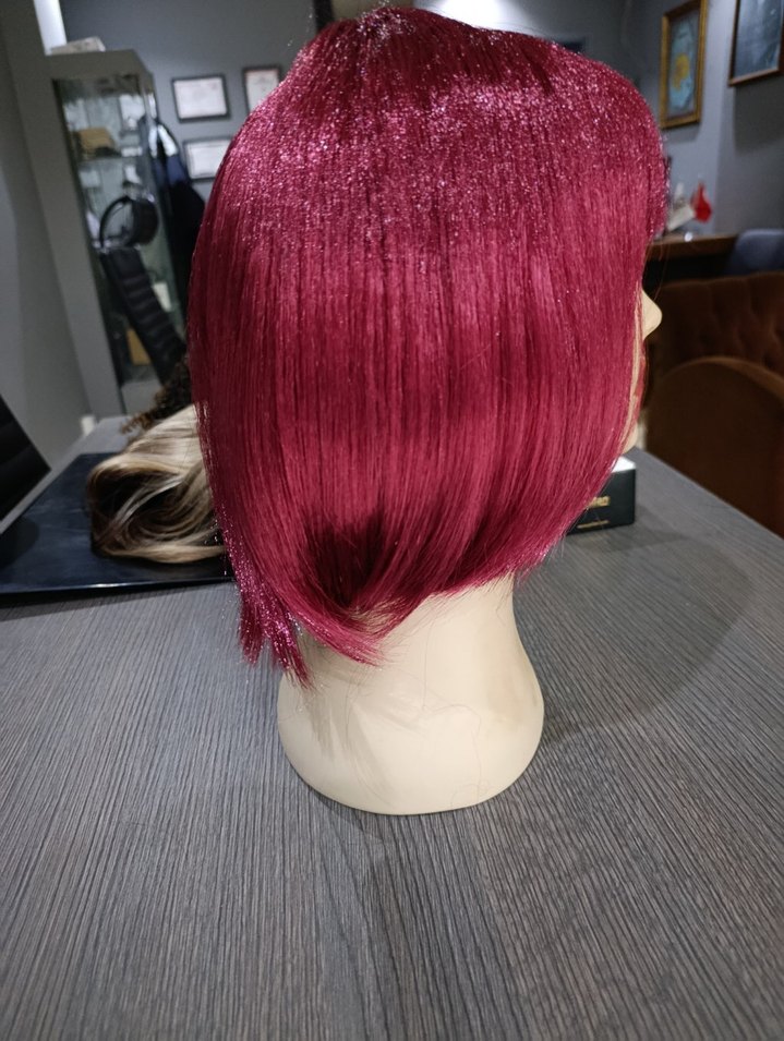 Kızıl Kırmızı Kahküllü Peruk  Isıya Dayanıklı Çok Satan Model - Görsel 5