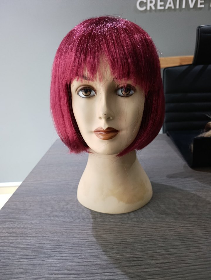 Kızıl Kırmızı Kahküllü Peruk  Isıya Dayanıklı Çok Satan Model - Görsel 2