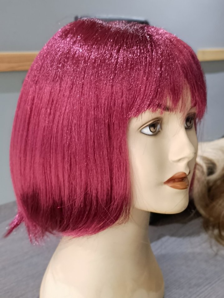 Kızıl Kırmızı Kahküllü Peruk  Isıya Dayanıklı Çok Satan Model - Görsel 3