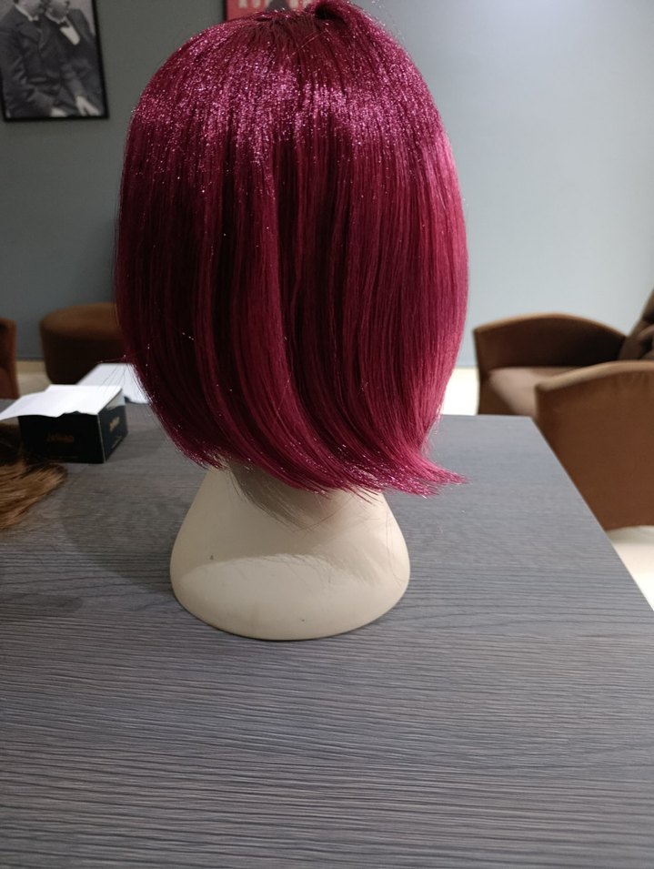 Kızıl Kırmızı Kahküllü Peruk  Isıya Dayanıklı Çok Satan Model - Görsel 4