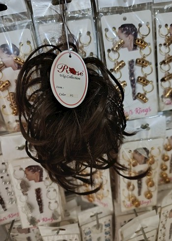 MİNİK DETAY ÖRGÜLÜ LASTİKLİ SAÇ POSTİJ - Görsel 5